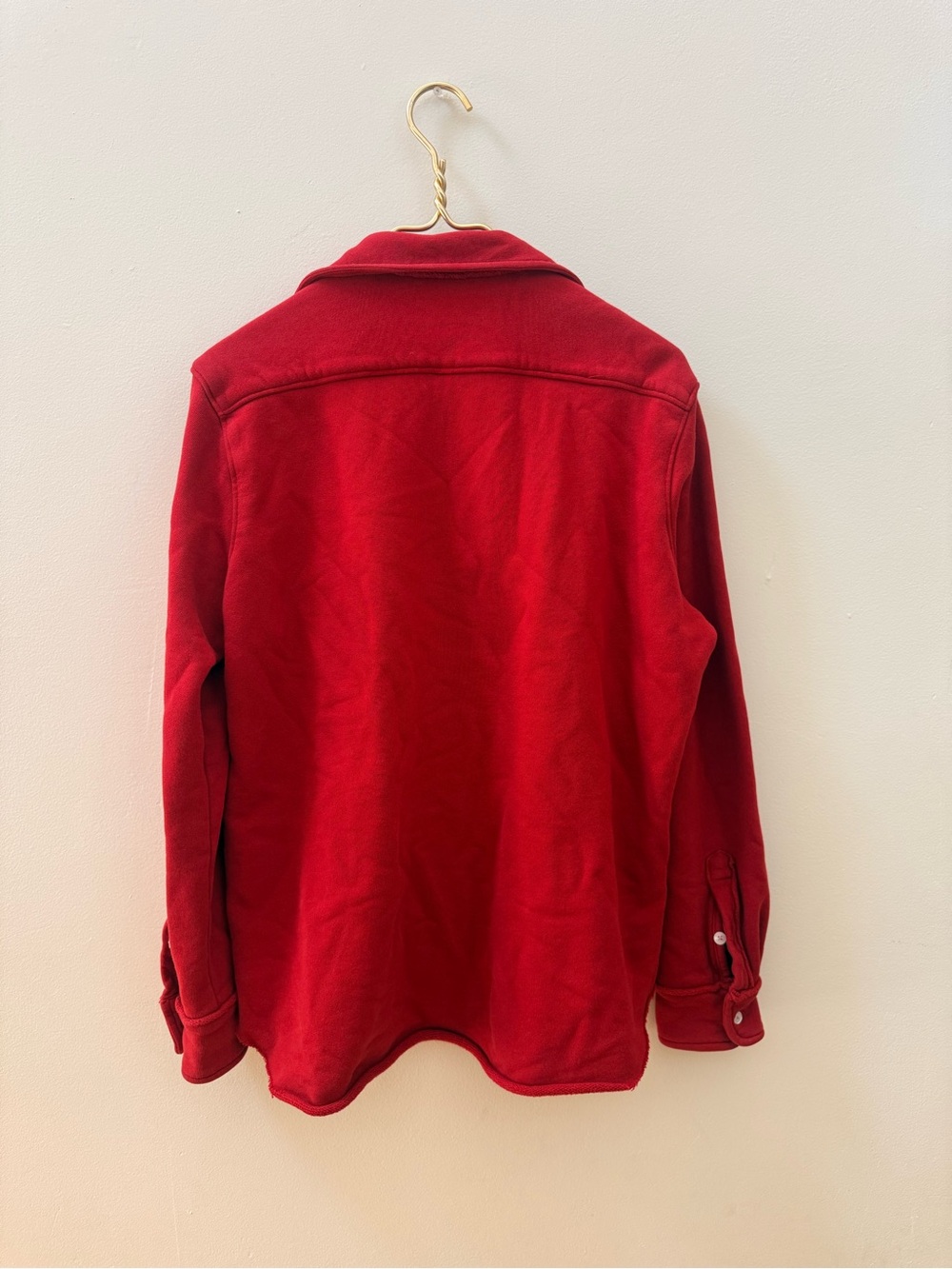 ✨ Frank & Eileen Eileen Relaxed Button Up Triple Fleece in Crimson ✨ - Picture 7 of 7